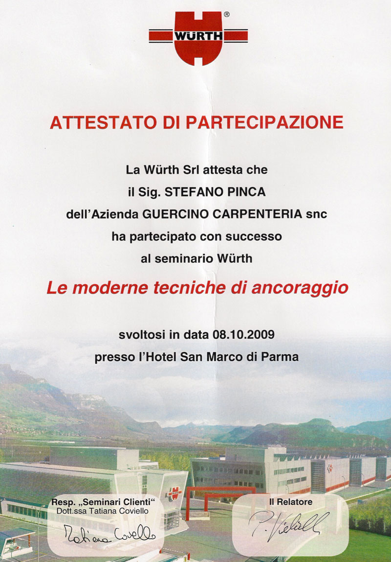 attestato wurth1