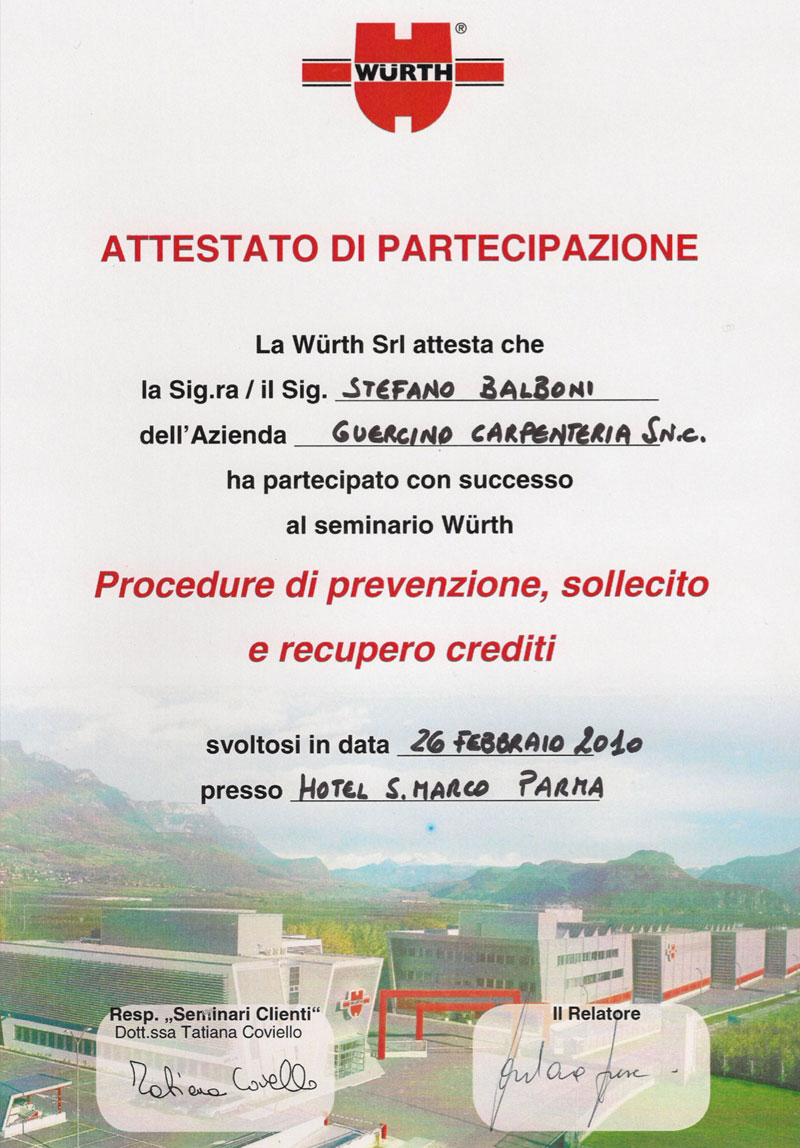 attestato wurth4