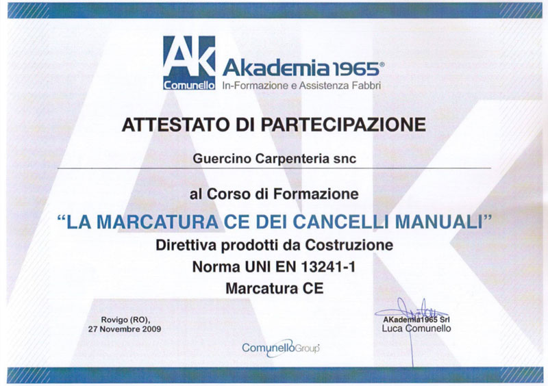 corso cancelli